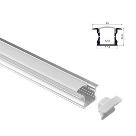 25X15mm 12.5mm LED Aluminium Profile Easy Installation For Flexible Led Strips