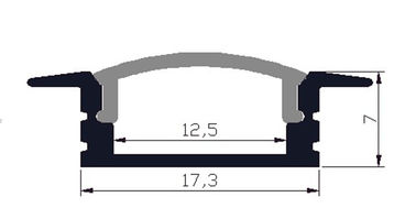 Fashion 25X7mm LED Aluminium Profile Anodized Surface For Led Bar