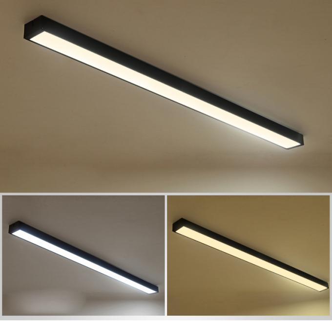 Rectangular Linear Led Ceiling Lights , Modernled Hanging Lights For Office